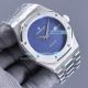 Copy Audemars Piguet Royal Oak watch Ice Blue Dial Silver Bezel Stainless Steel Strap (8)_th.jpg